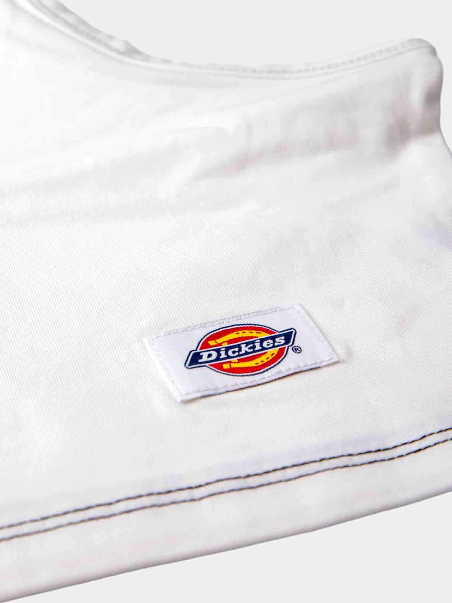 Dickies Classic Label Racer Front Tank - White - Empire Skate